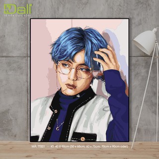 Tranh treo tường tự tô màu số hóa DALI Thần tượng BTS V TT001