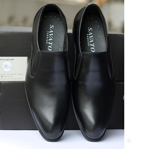 Giày... lười nam công sở da trơn  màu đen