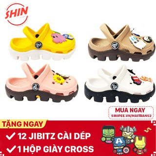 dép cross cho bé💖FREESHIP💖dép cross cho bé họa tiết KIDMIX MAITRAS21 tặng thêm 6jibitz cross
