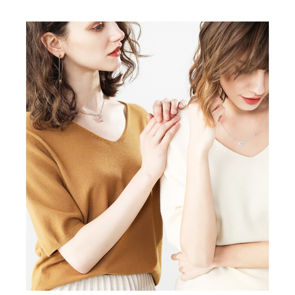 Áo len mỏng nữ, áo len tay cộc form rộng, chất len mềm mịn, thích hợp mùa xe lạnh, hàng nhập Quảng Châu | BigBuy360 - bigbuy360.vn