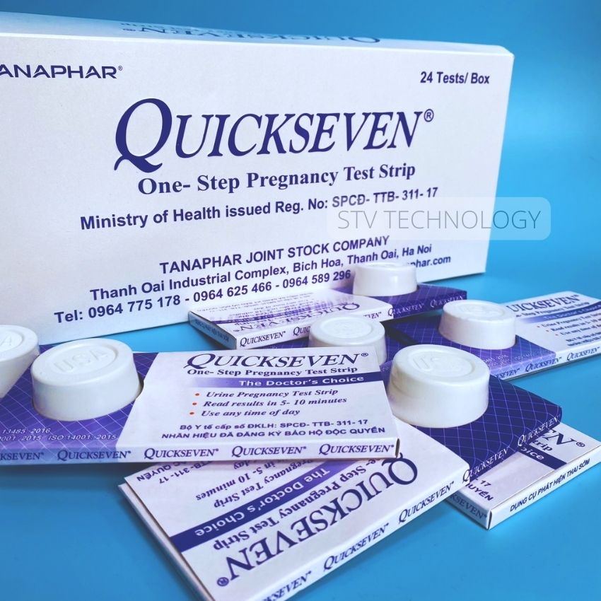 Que Thử Thai Nhanh Quickseven Tanaphar 2 Vạch Chính Xác, Test Thử Thai Hai Vạch Sớm Nhanh Hiệu Quả Tức Thì