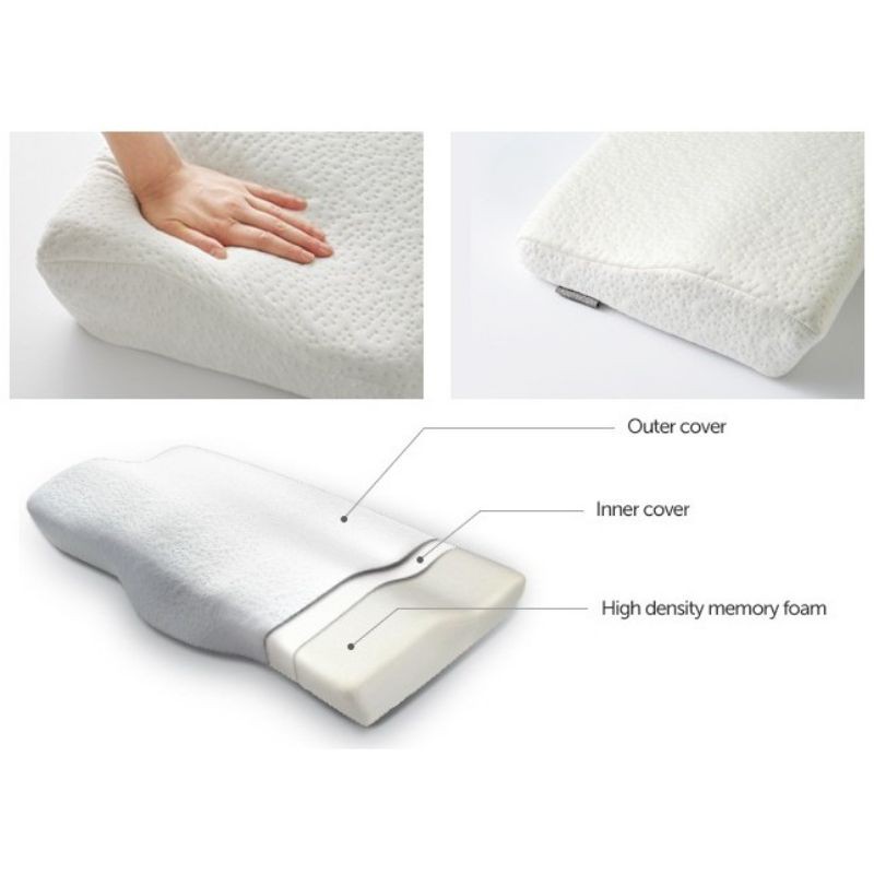 GỐI Memory Foam 50D Hình chữ nhật Lock&Lock Trắng HLW114