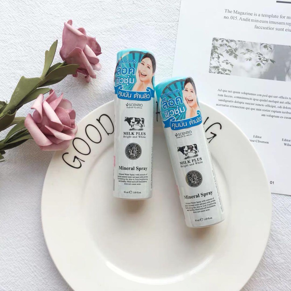 Xịt khoáng cấp ẩm và dịu da Scentio Milk Plus chai mini tiện dụng 50ml | BigBuy360 - bigbuy360.vn