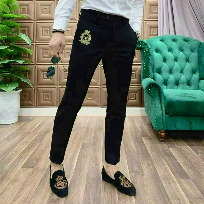 Quần tây âu nam in logo hàn quốc cao cấp-chất âu co dãn-chống nhăn chuẫn shop-BEN shop0808 TA1