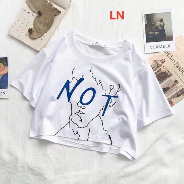 Áo Croptop nữ chữ not