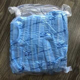 (100 cái) Mũ trùm đầu y tế Medipro con sâu màu xanh chất lượng tốt nhất