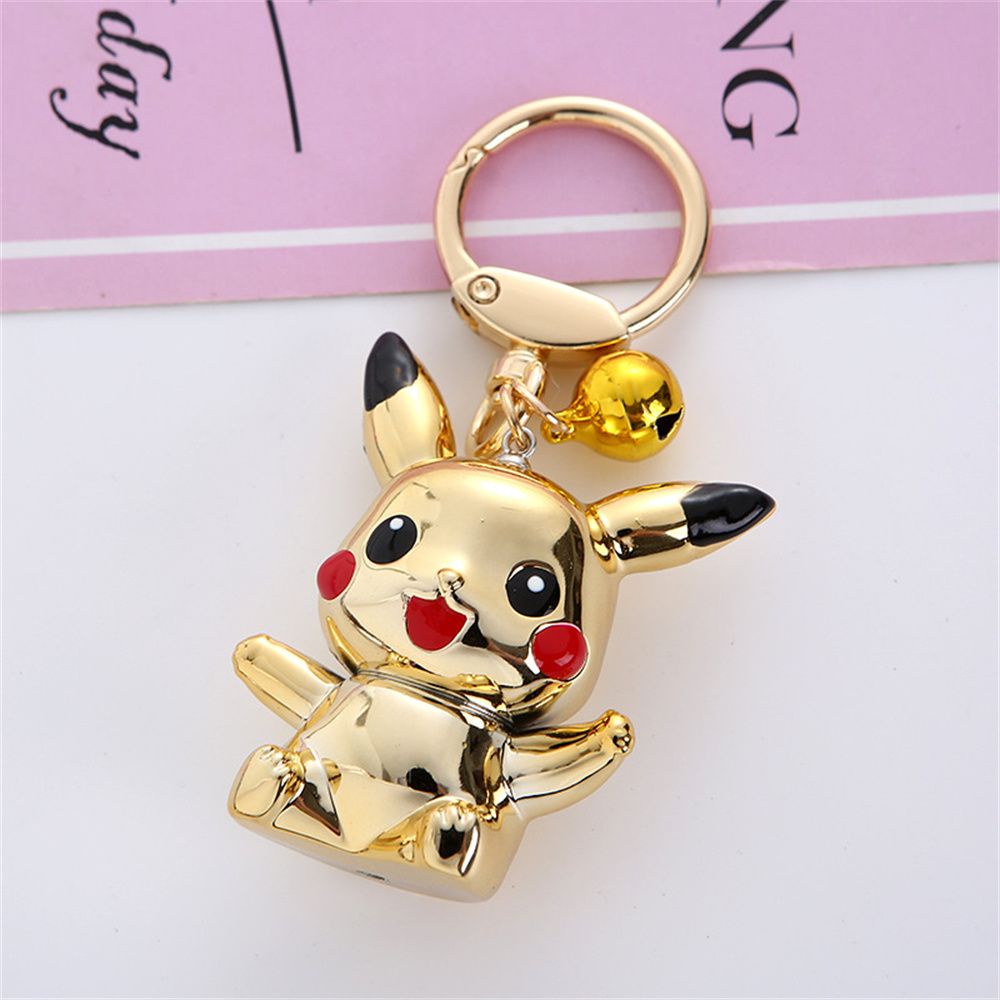 Móc khóa Pikachu bằng kim loại tùy chọn màu dễ thương