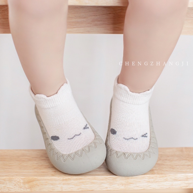 Giày tập đi cho bé_Giày bún tập đi đế cao su chống trơn trượt cho bé 0-2 tuổi