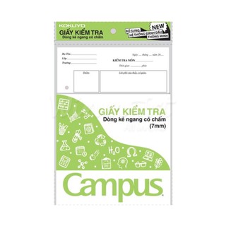 Giấy kiểm tra cấp II có chấm Campus