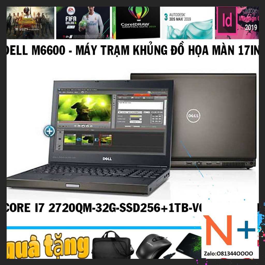 Laptop Dell Precision M6600 ,Core i7-2720MQ ,ram 8g,ssd+hdd