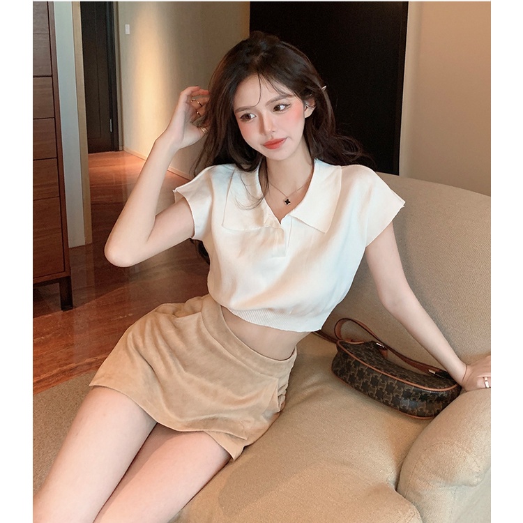 NRVP Áo Khoác Cardigan Dệt Kim Tay Ngắn Dáng Rộng Thiết Kế Mới Thời Trang Theo Phong Cách Hàn Quốc