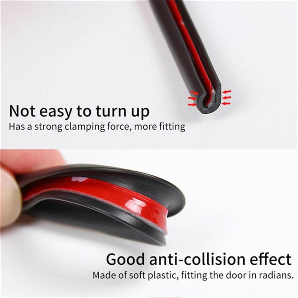 MAYSHOW Cuộn Dây Cao Su 10M Dán Viền Cửa Xe Hơi Chống Va Chạm / Trầy Xước Màu Trắng Đen