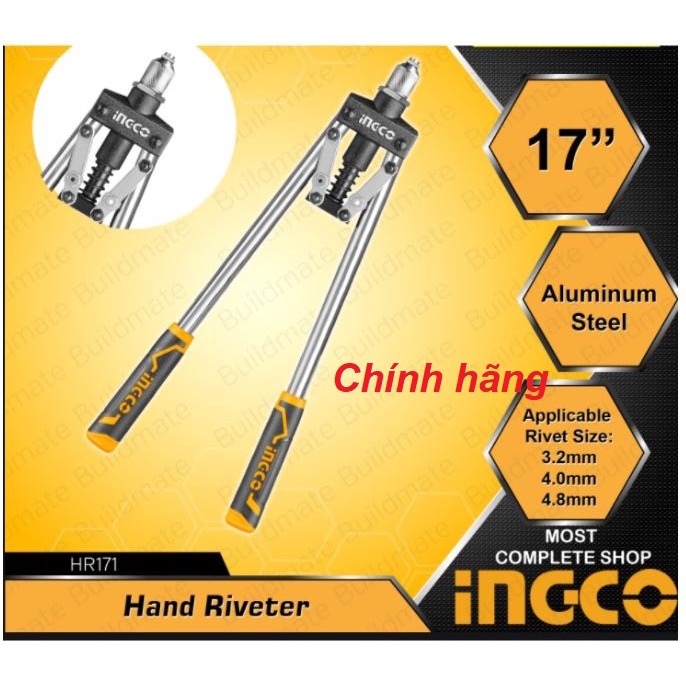 ĐỒ NGHỀ INGCO Kềm rút rivet 17 inch HR171 (Cam kết Chính Hãng 100%)