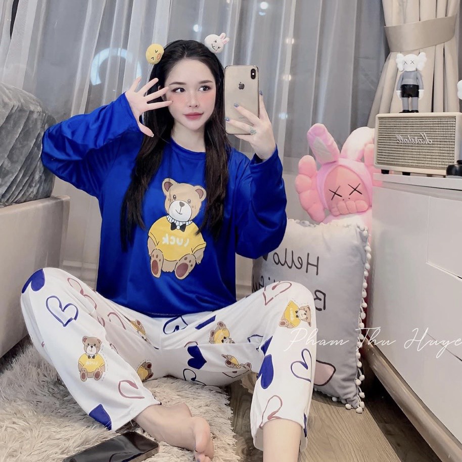 Bộ Pijama Quần Dài Vải Cotton Cao Cấp Hoạ Tiết Mới [ẢNH THẬT+VIDEO] | BigBuy360 - bigbuy360.vn