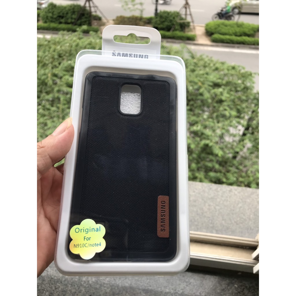 ỐP lưng vải chống bám vân tay cho samsung galaxy Note 4