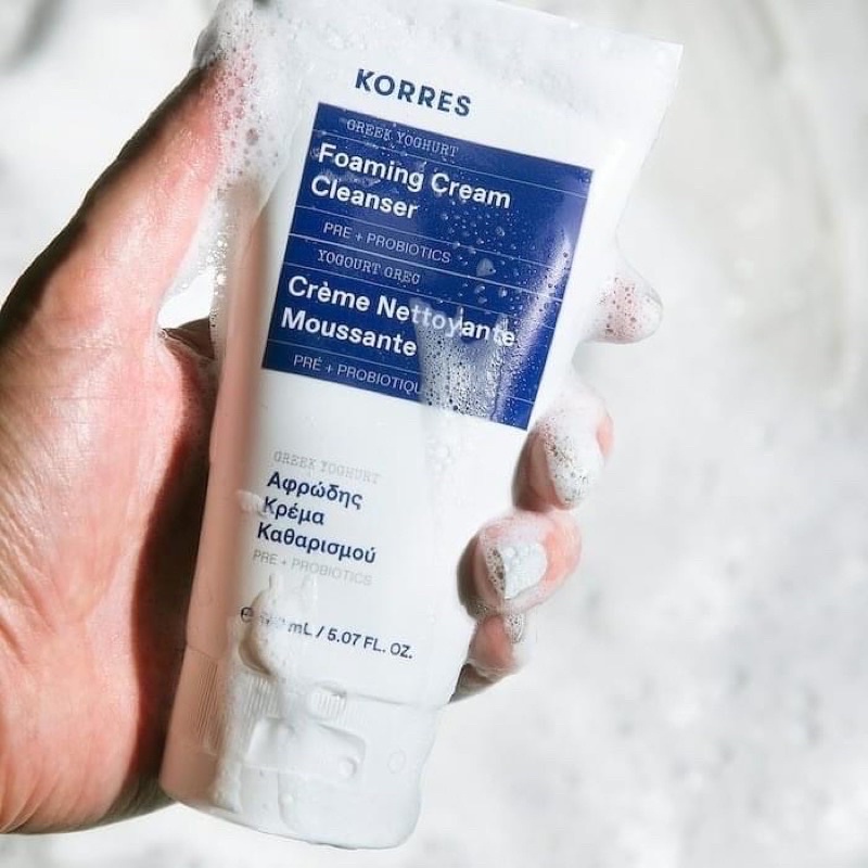 Sữa rửa mặt dịu nhẹ, lành tính Korres Greek Yoghurt Foaming Cream Cleanser