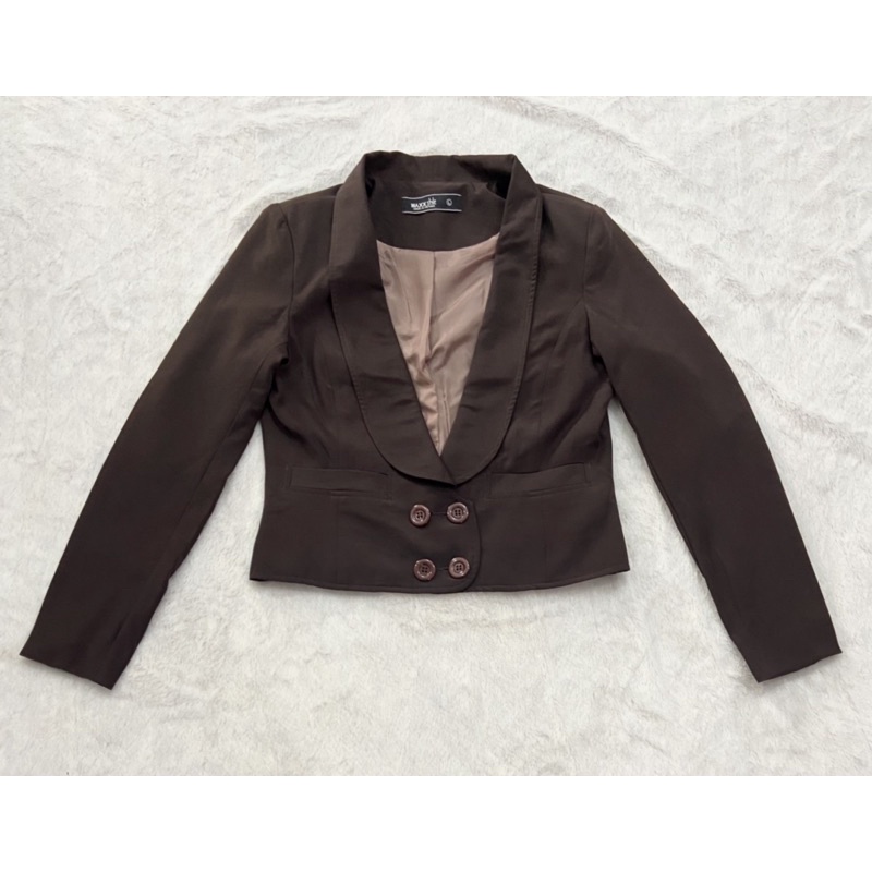 Áo vest form ngắn màu nâu Ninomaxx 2 mẫu (S, M) - Thanh lý vnxk