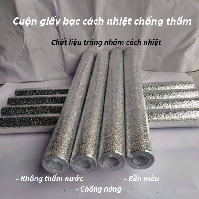 Xả Kho Cuối Năm  Giấy Bạc Dán Tường Nhà Bếp Chống Thấm - Chịu Nhiệt