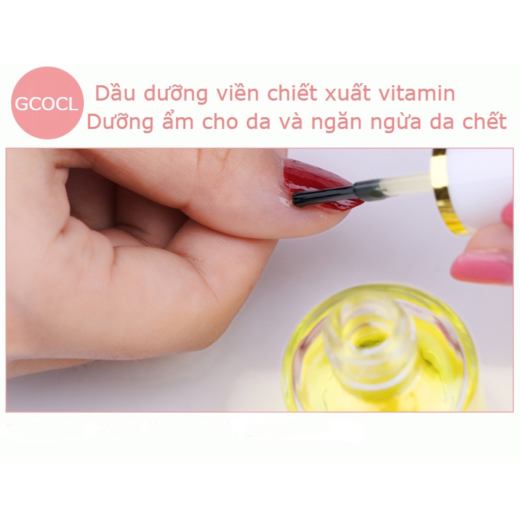 Dưỡng viền móng vitamin Yapas Gcocl 15ml , dầu dưỡng nail tháo móng úp làm mềm ngăn da chết chuyên dụng