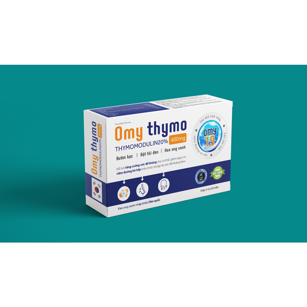 Omy Thymo - Hỗ trợ Tăng sức đề kháng, giảm nguy cơ đường hô hấp - 30 viên