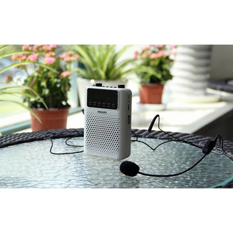 Mic + Loa Trợ giảng cao cấp Philips (Âm thanh vượt trội) + 3 Mic (mic ko dây, mic có dây, mic cúc áo)