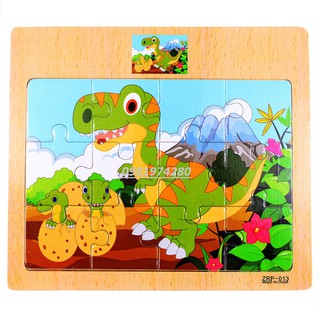 Set 4 ghép hình puzzle 12 mảnh KHỦNG LONG