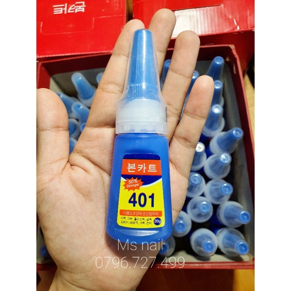 Keo 401 Keo dán móng tay, keo hàn quốc keo chính hãng keo dán móng siêu bền
