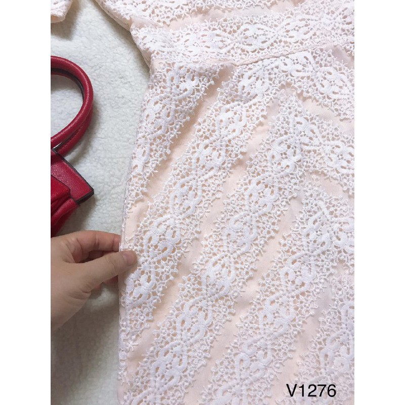 [ xả kho ] MiD Đầm phối tay lưới V1276 dáng suông cao cấp Mie Design kèm ảnh thật