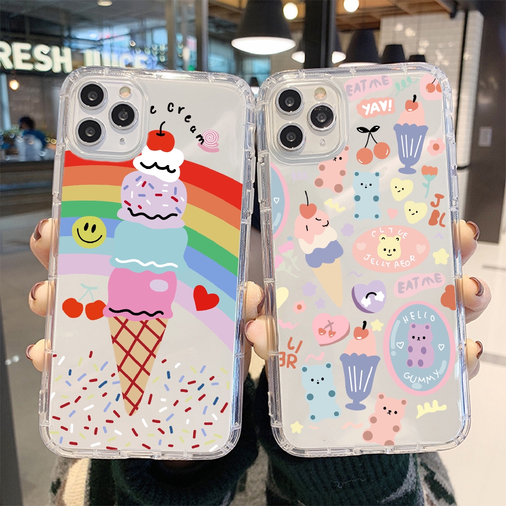 Ốp lưng iphone Ice-cream trong 5/5s/6/6plus/6s/6splus/7/7plus/8/8plus/x/xr/xs/11/12/pro/max/plus/promax t32