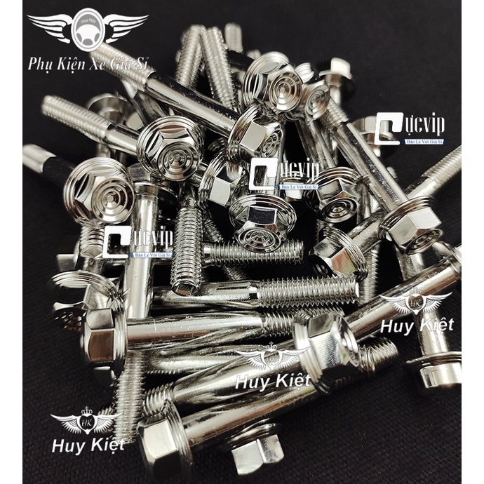 Ốc Salaya THÁI Inox 304 8Li6 Gắn Gác Chân Trước WinnerV1 Sonic Hoặc Cảng Sau Tay Ga Vario AirBlade Vision, SH MS5481