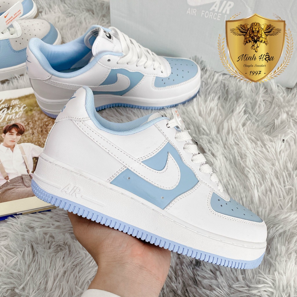 Giày_Nike Air Force 1,✅sập giá✅ Giày AF1 Nam Nữ Thể Thao Trắng Xanh Thời Trang Hàng Đẹp Full Box Tặng Kèm Phụ Kiện