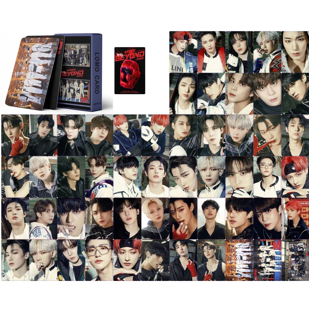 ATEEZ Album Paradigm Photocard ATEEZ BEYOND : ZERO ROCKY Lomo Card Postcard 55 chiếc / hộp