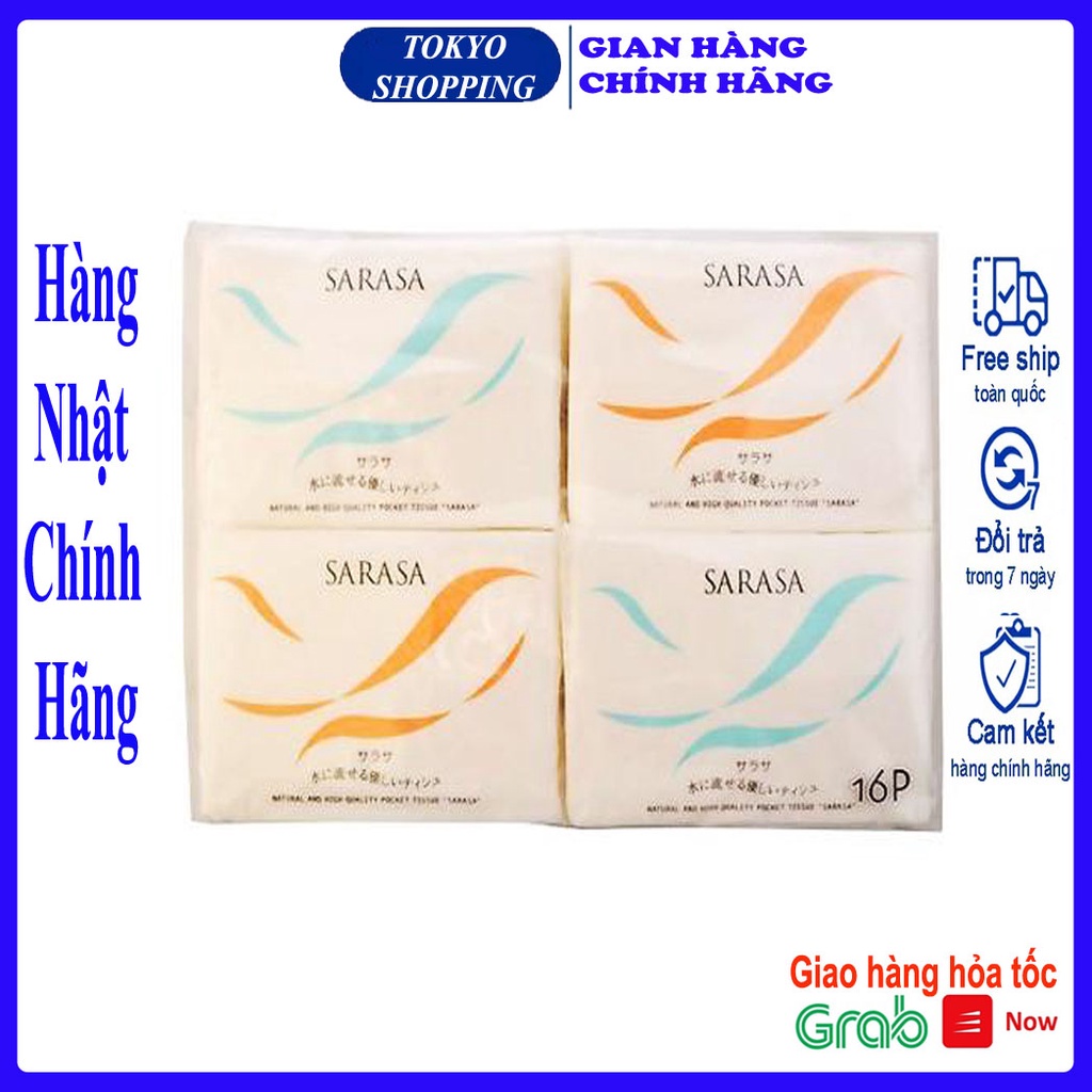 Set 160 tờ khăn giấy bỏ túi cao cấp Sarasa Hàng Nội Địa Nhật