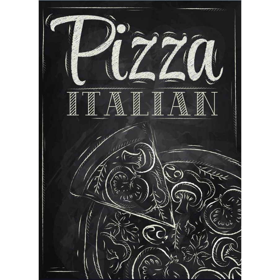 Tranh Thiếc (Poster kim loại) Chủ Đề "Quán Pizza"