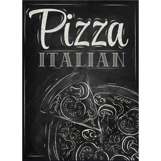 Tranh Thiếc (Poster kim loại) Chủ Đề "Quán Pizza"