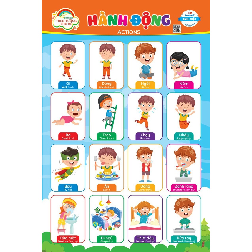 Tranh treo tường kỹ năng cho bé - 10 chủ đề  - Việt Hà