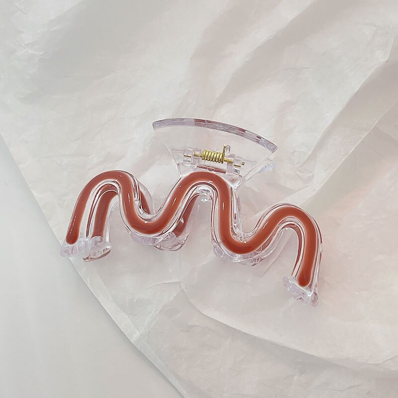 Kẹp Tóc Hình Cá Mập Trong Suốt Thiết Kế Đơn Giản Cho Nữ
