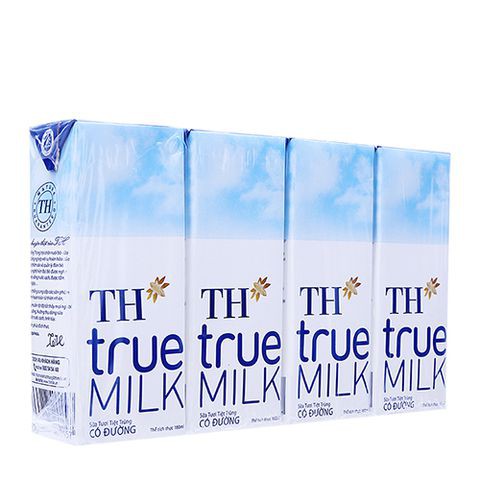 Combo 2 lốc 4 hộp sữa tươi tiệt trùng TH true milk 180ml