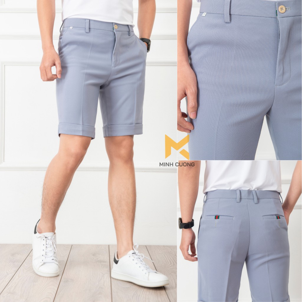 Quần âu ống ngắn, dáng ôm, chất vải co giãn 4 chiều, may kỹ cẩn thận, phong cách dạo phố | BigBuy360 - bigbuy360.vn