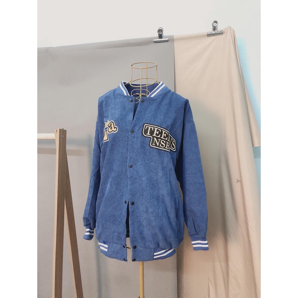 ( ẢNH THẬT) - Áo Khoác Bomber Chất Nhung  Kiểu Dáng Ullzang Unisex -  ZADOLA FASHION