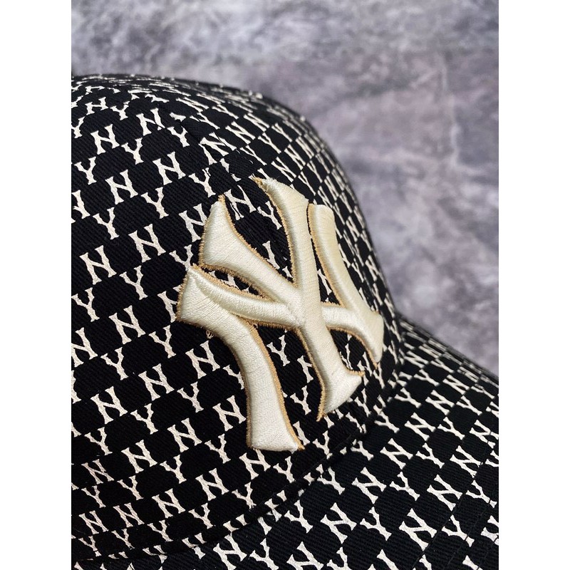 ⚡️ Mũ lưỡi trai M.L.B Baseball Monogram Cap - Black XUẤT DƯ FULL TEM TAG
