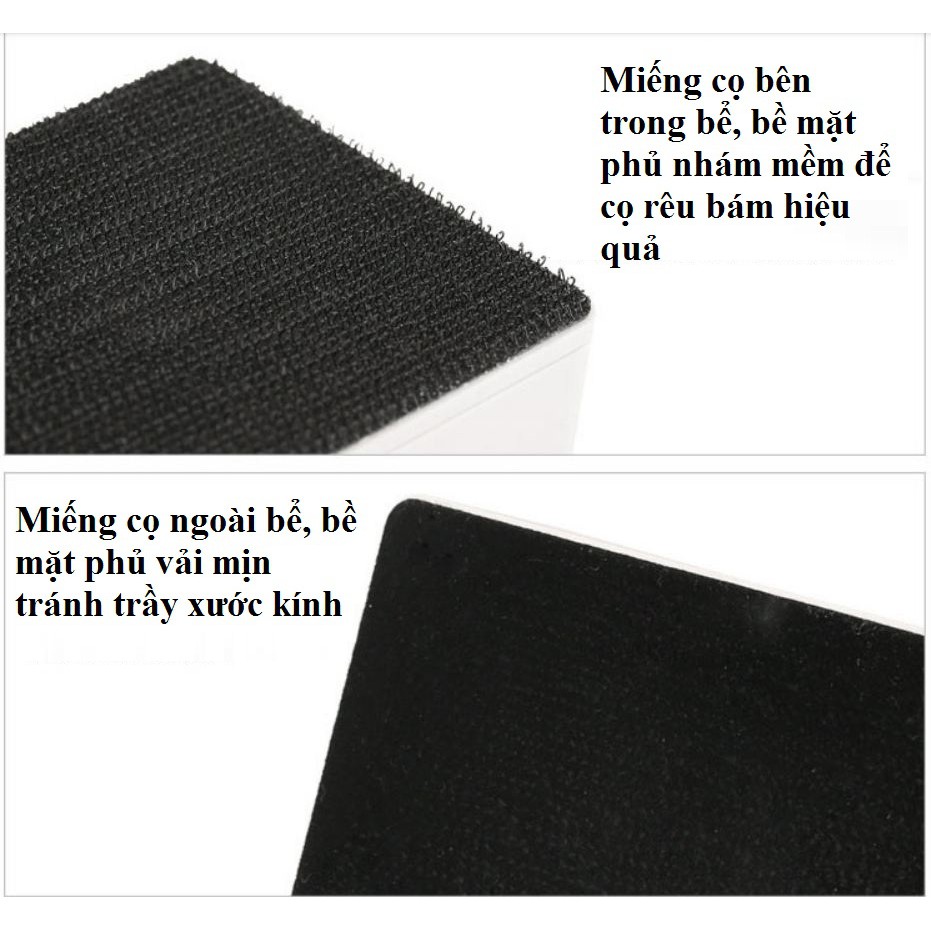 Cọ nam châm siêu dính cạo rêu bám kính bể cá
