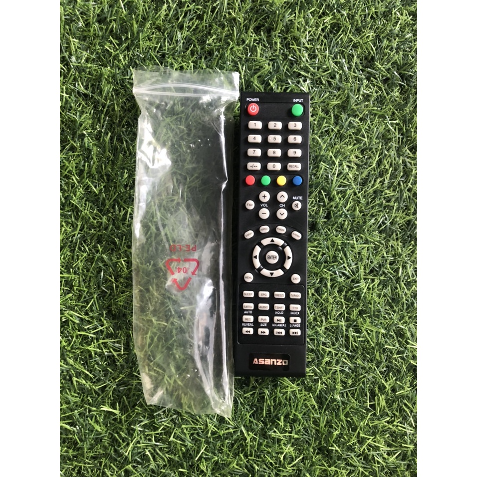 Điều khiển tivi Asanzo mẫu mới chính hãng model remote HD-03C và sử dụng tương thích các loại model tương tự - tặng pin