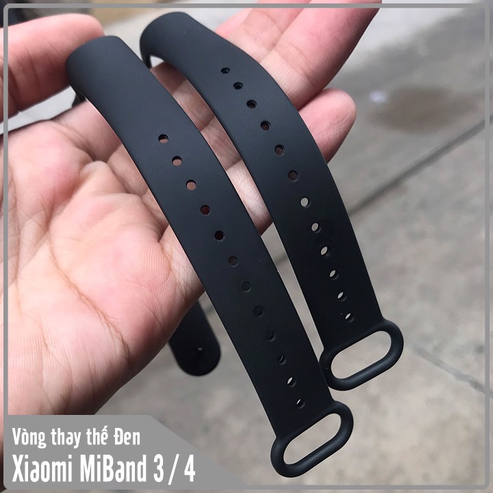 Vòng thay thế Xiaomi Miband 3 / 4 Mijobs Full Đen