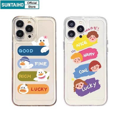 Suntaiho Ốp lưng Suntaiho Ốp lưng iphone Ốp Điện Thoại mềm trong in tiếng Anh thích hợp cho iPhone 11/ pro/ 13 pro/ Max 12 pro/ Max/ Xs Max/ XR/ 7 Plus
