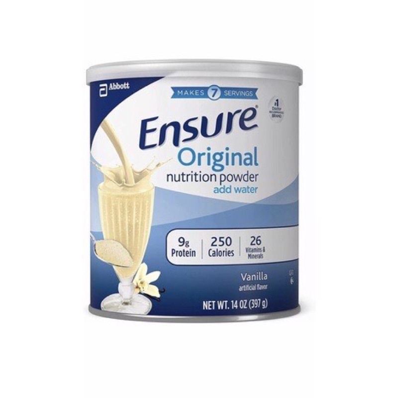 Sữa Bột Ensure Original Nutrition Powder (397g) Mỹ Date 2023