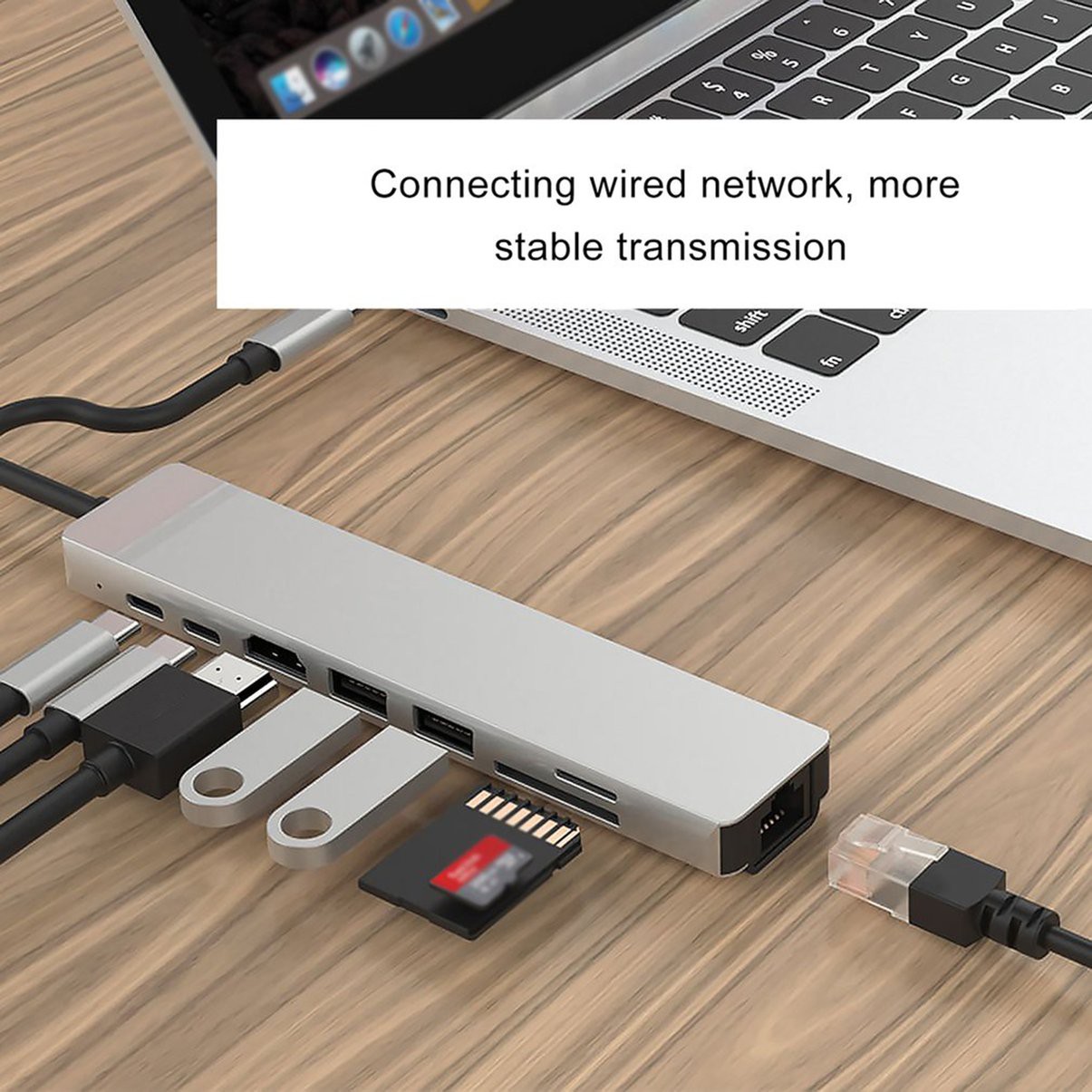 3in 1 Tpye-C To Micro USB 3.0 2.0 HDMI-compatible Thunderbolt Splitter Adapter