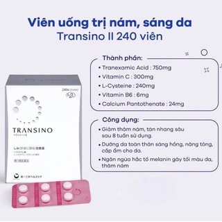 Viên Uống Trắng da.nám tàn nhang transino 240 viên của nhật