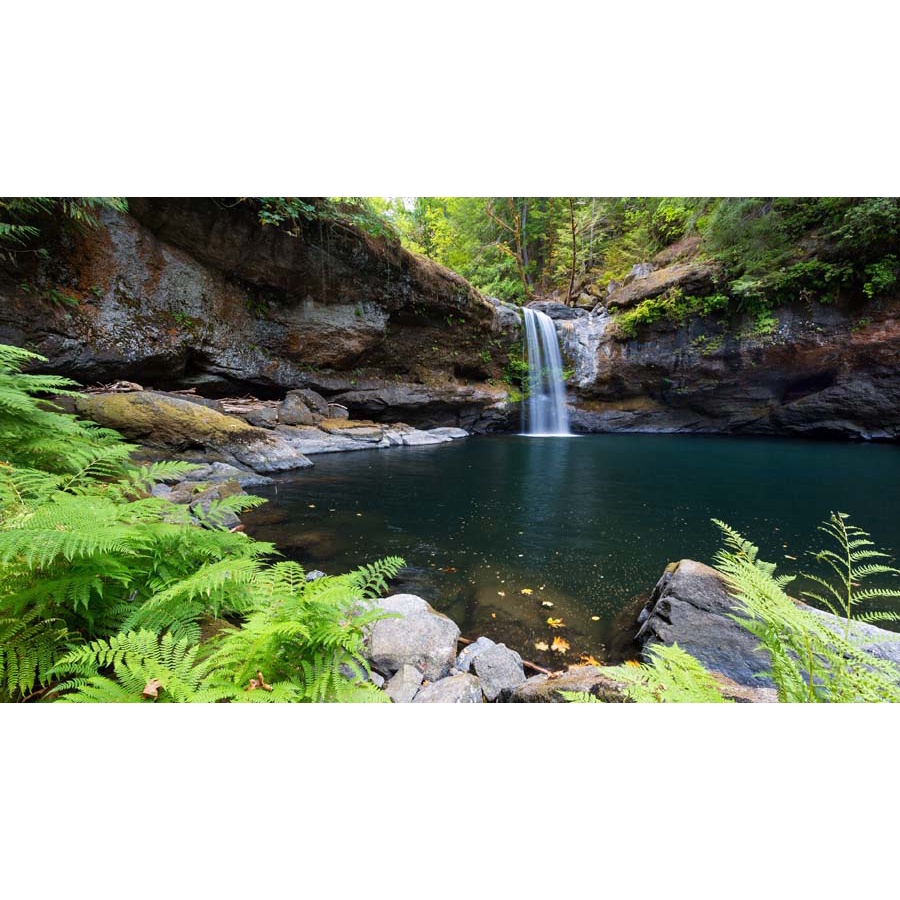 Tranh dán tường phong cảnh thác nước chảy êm đềm 3D