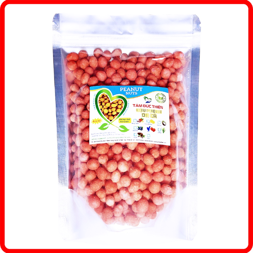 Combo 1KG Đậu Phộng Da Cá 2 Vị: Phô Mai và Dâu Tây Tâm Đức Thiện (2 x Túi 500GR)